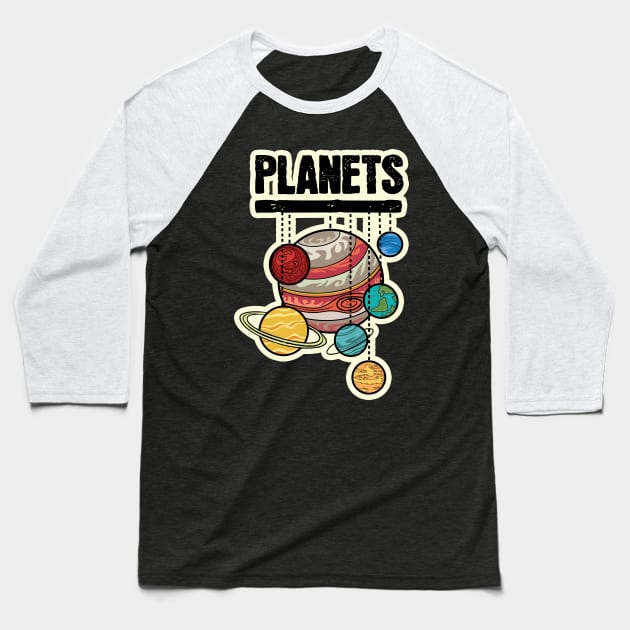 planets Baseball T-Shirt by ThyShirtProject - Affiliate